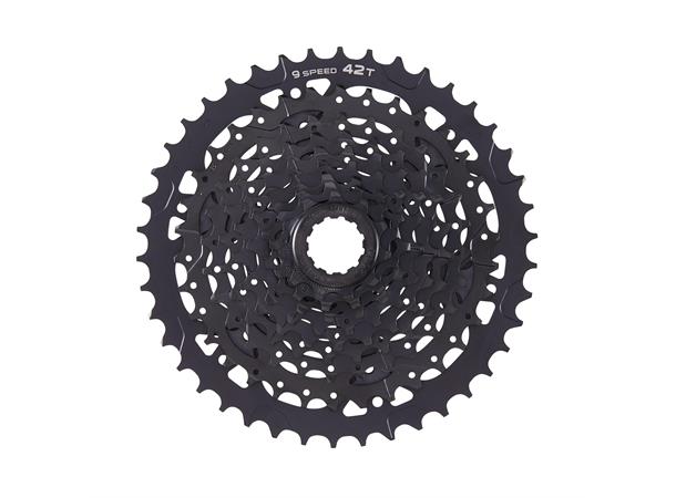 Microshift Advent 9-delt Kassett, 11-42, 440gr, Alu/Stål, Sort, Shimano