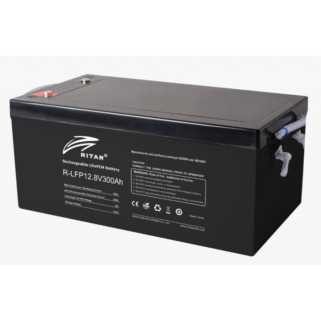 Batterie LiFePO4 12V 300AH Avec BMS - Pour Camping-car, Solaire, Marine - Jusqu'à 10000 Cycles - Livraison UE