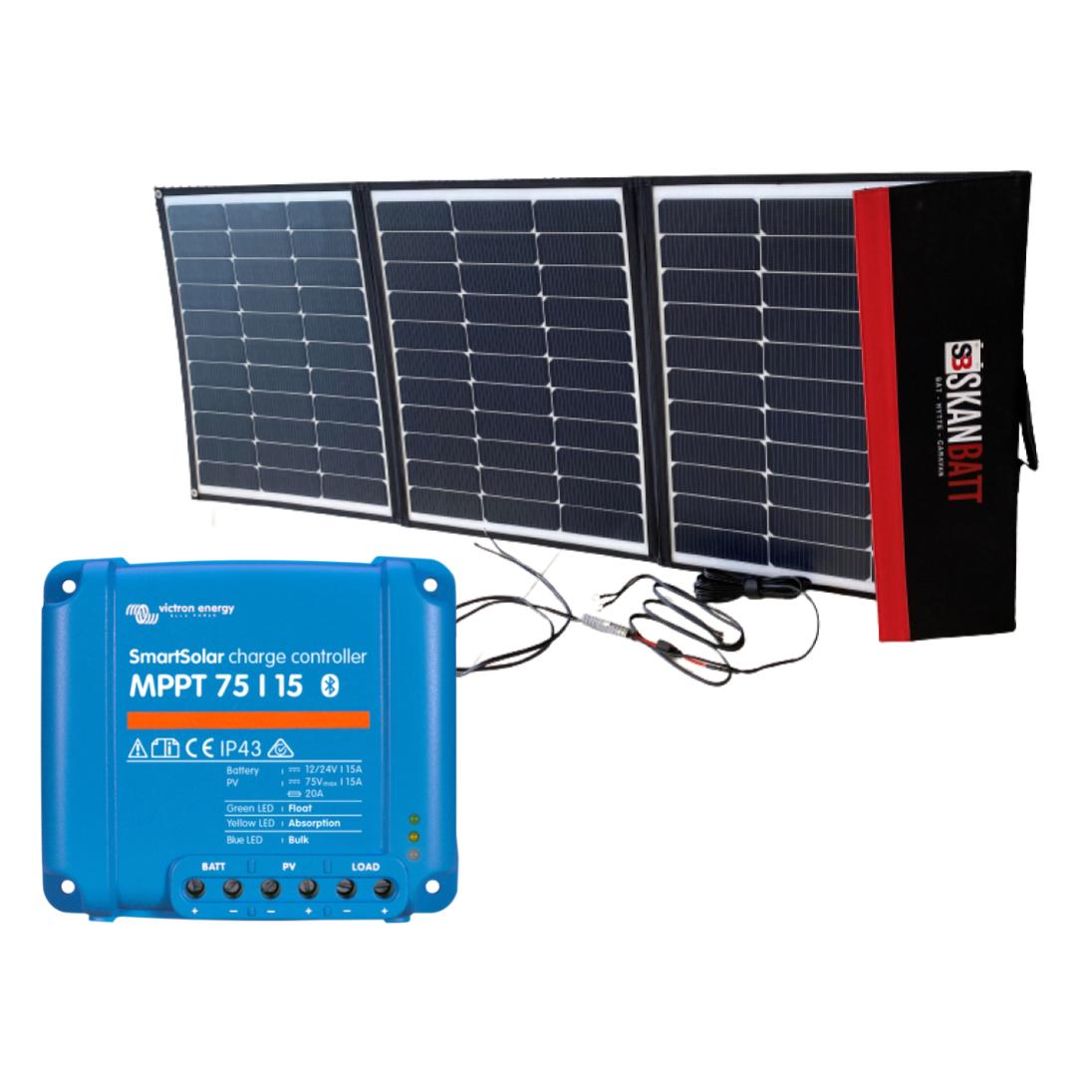 BÅT - Solcellepakke - 180W Sammenleggbart - Victron MPPT 15A