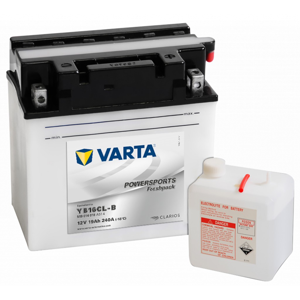 VARTA MC Batteri 12V 19AH 240CCA 176x101x176mm +høyre YB16CL-B