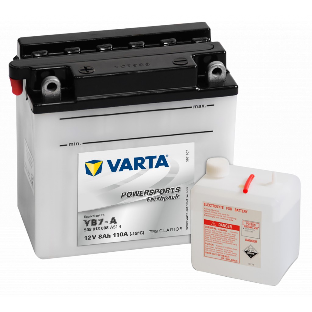 VARTA MC Batteri 12V 8AH 110CCA 137x76x134mm +venstre YB7-A