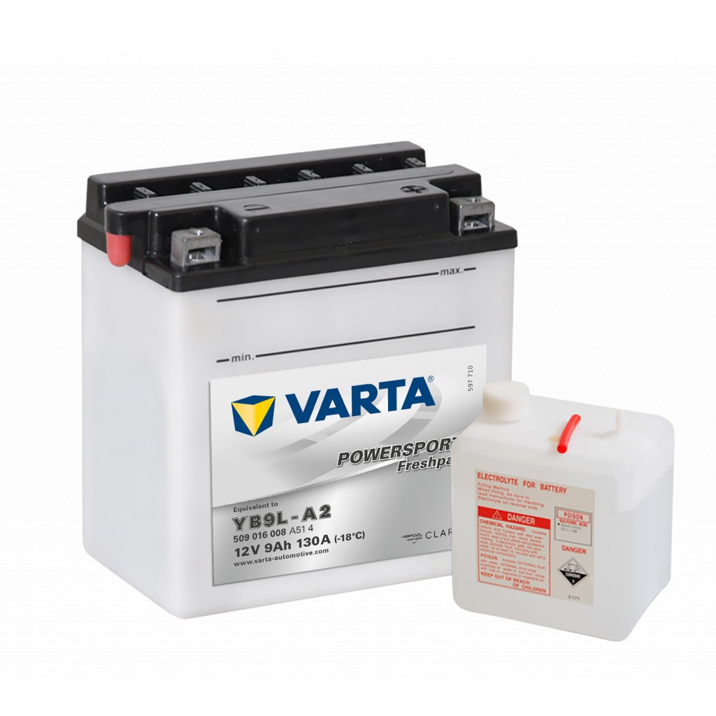 VARTA MC Batteri 12V 9AH 130CCA 135x75x139mm +høyre YB9L-A2