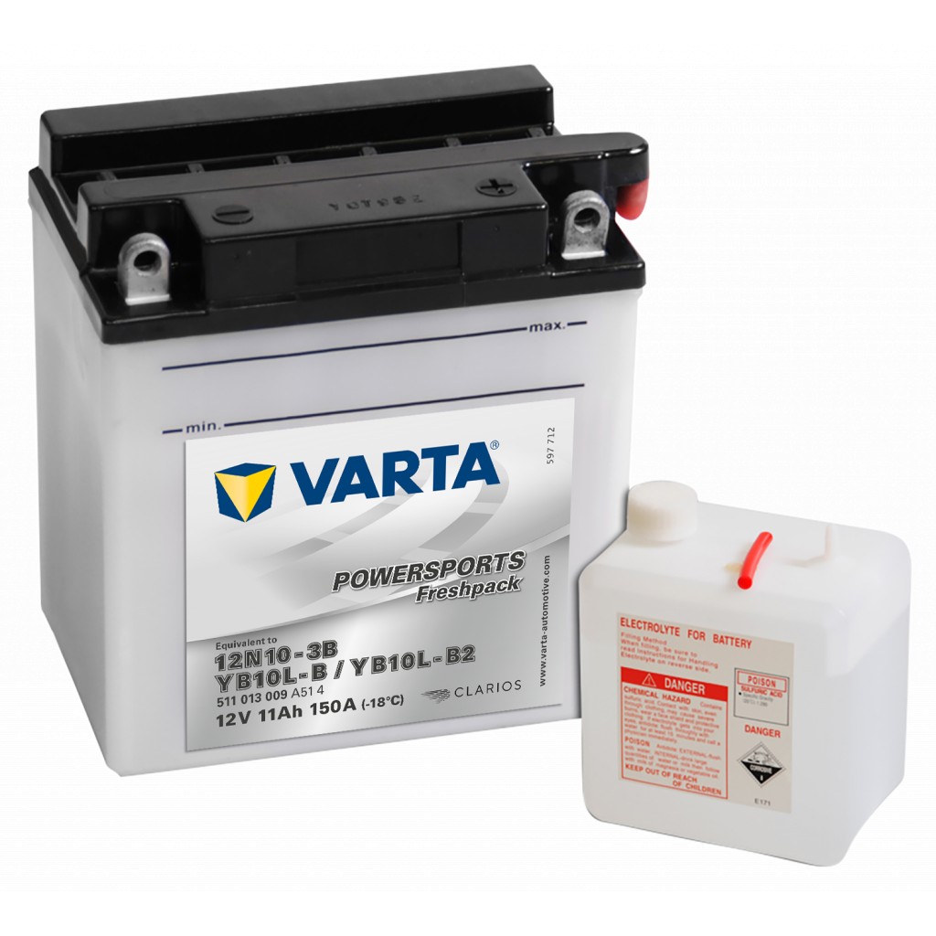 VARTA MC Batteri 12V 11AH 150CCA 136x91x146mm +høyre YB10L-B2