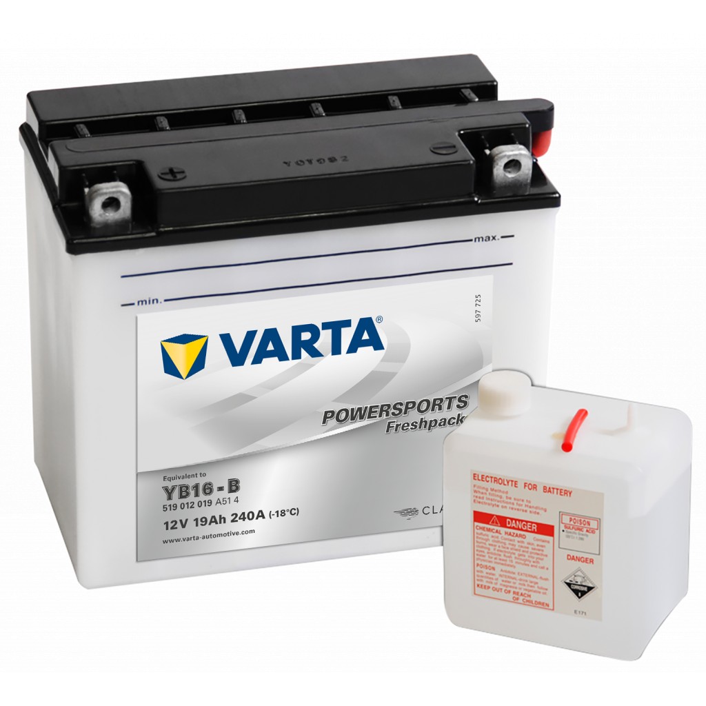 VARTA MC Batteri 12V 19AH 240CCA 176x101x156mm +venstre YB16-B