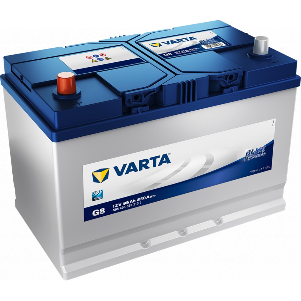 VARTA Startbatteri Blue Dynamic 12V 95AH 830CCA 306x173x200/225mm +venstre G8