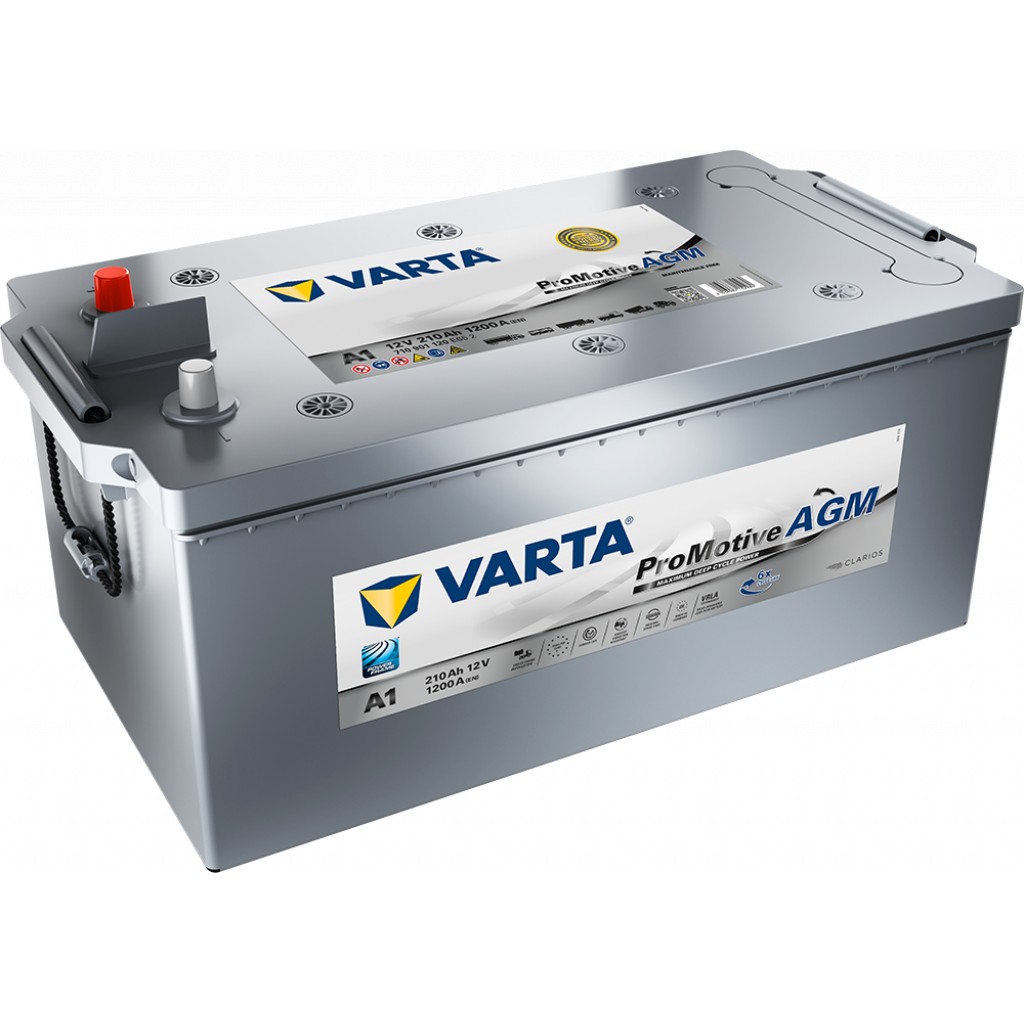 VARTA Promotive AGM Batteri 12V 210AH 1200CCA EN 518x276x242mm +venstre A1