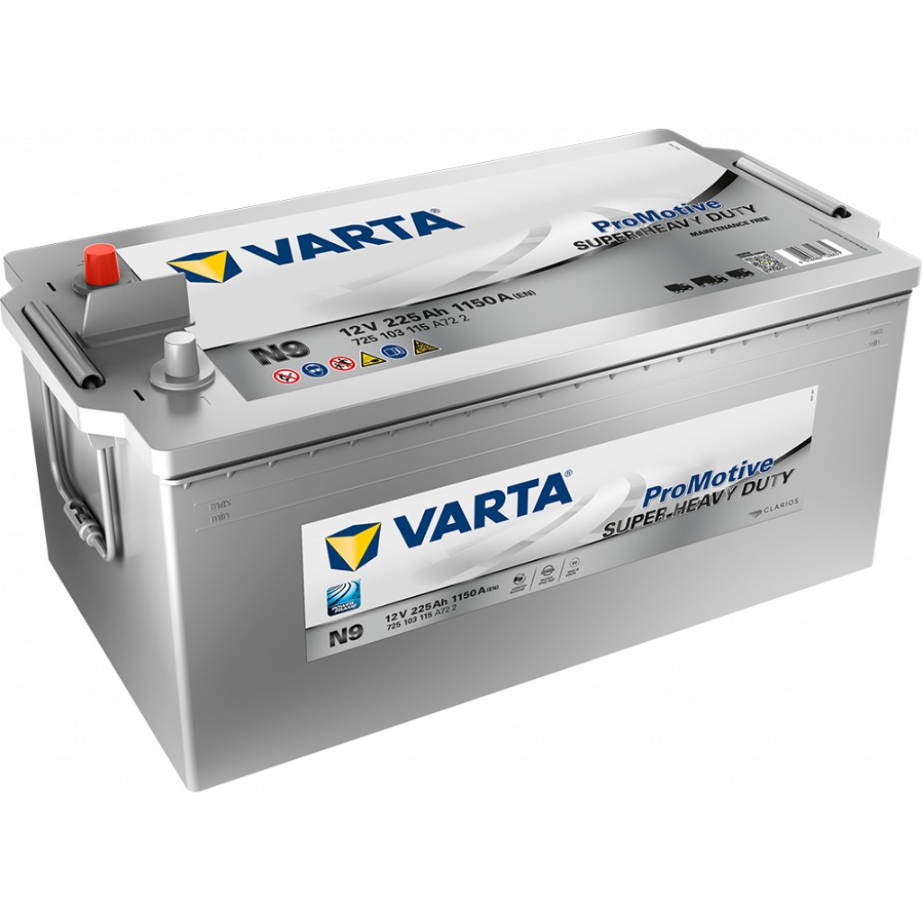 VARTA Promotive Silver Batteri 12V 225AH 1150CCA 518x276x210/242mm +venstre N9