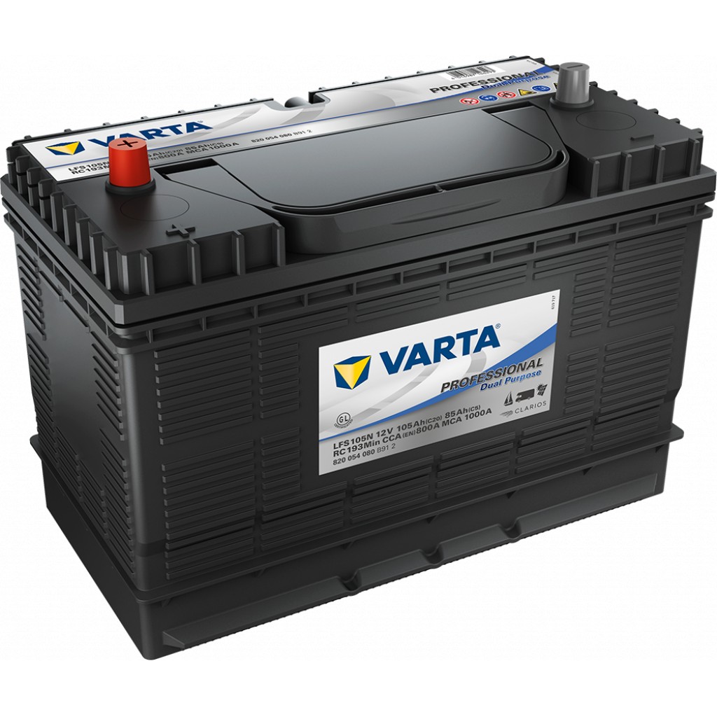 VARTA Professional Dual Batteri 12V 105AH 800CCA 330x172x238mm +midtstilt LFS105N
