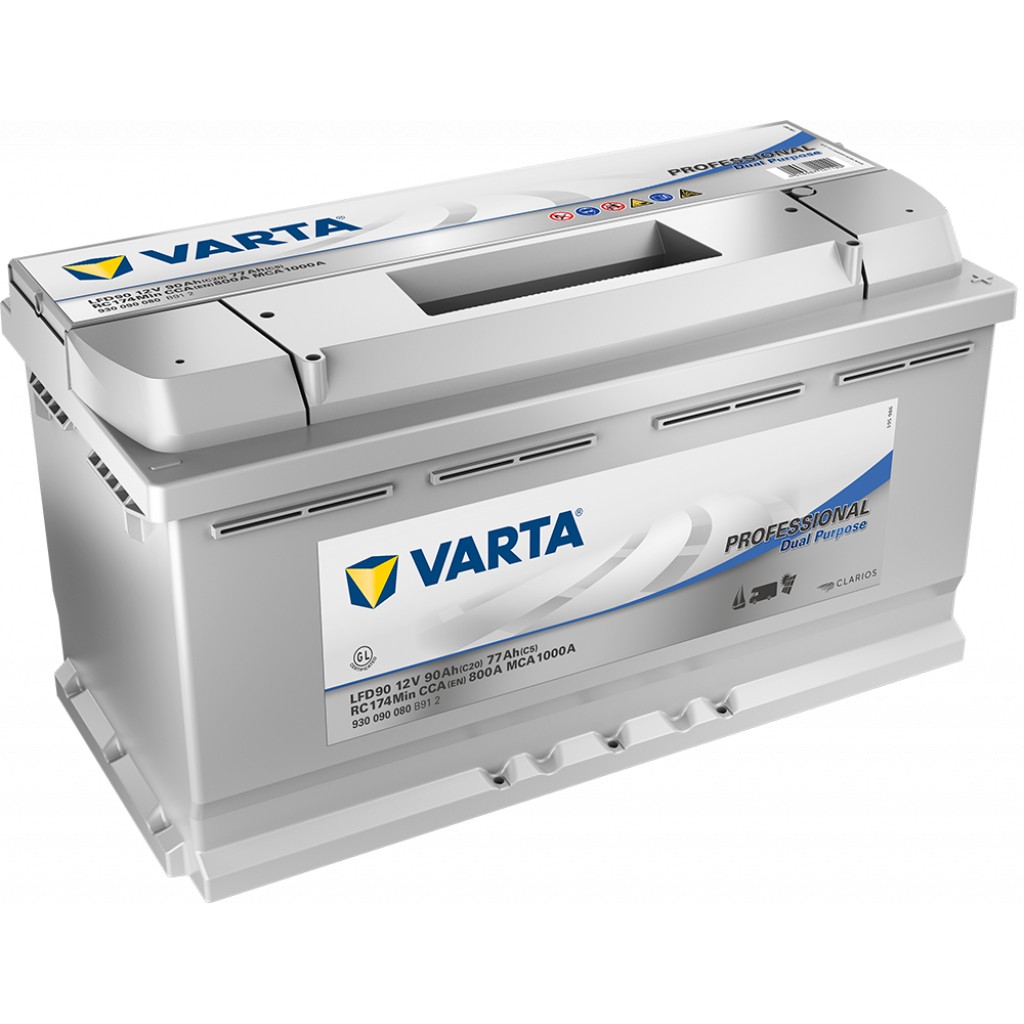 VARTA Professional Dual Batteri 12V 90AH 800CCA 353x172x190mm +høyre LFD90