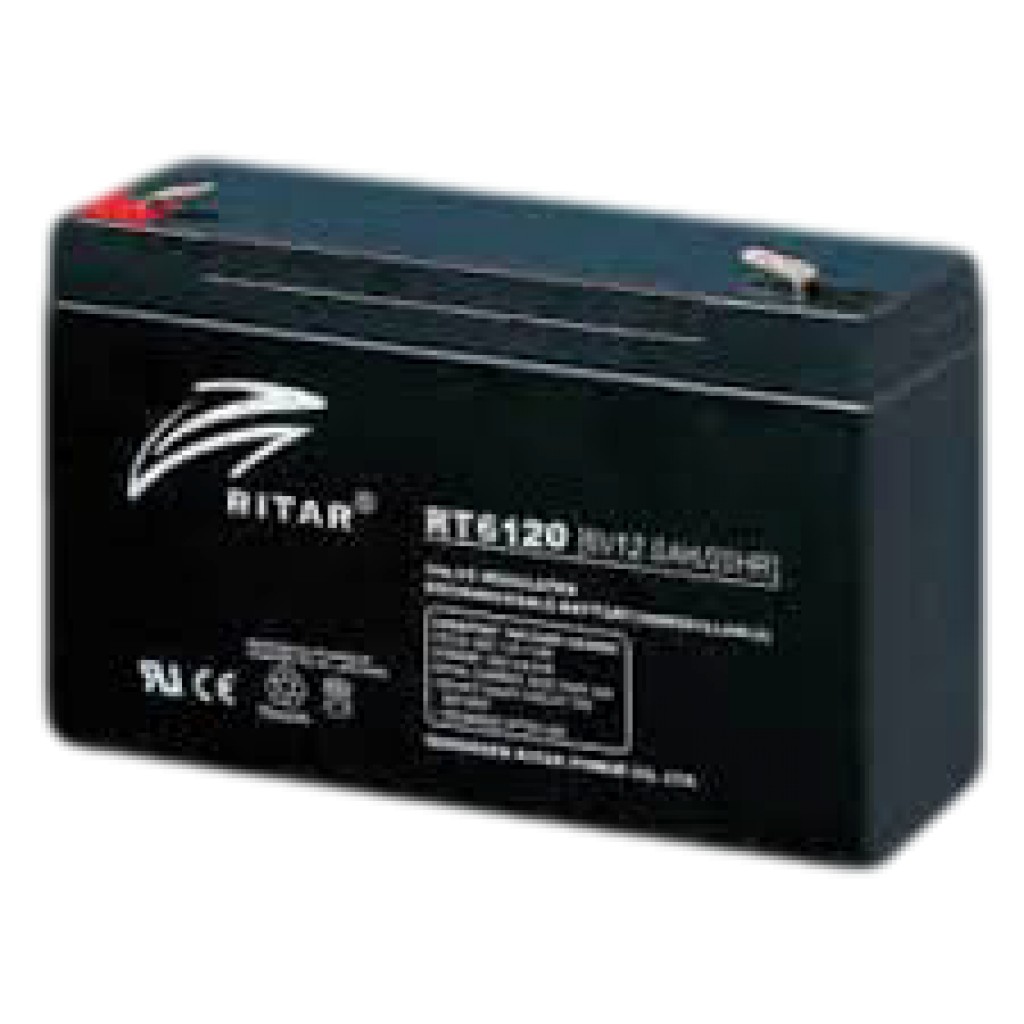 RITAR AGM Batteri 6V 12AH 151x50x95mm F1