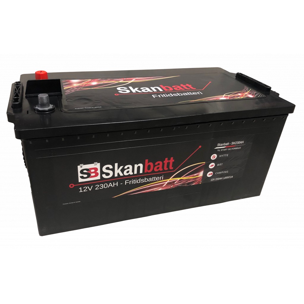 SKANBATT Startbatteri 12V 230AH 1150CCA 513x276x210/242mm +venstre