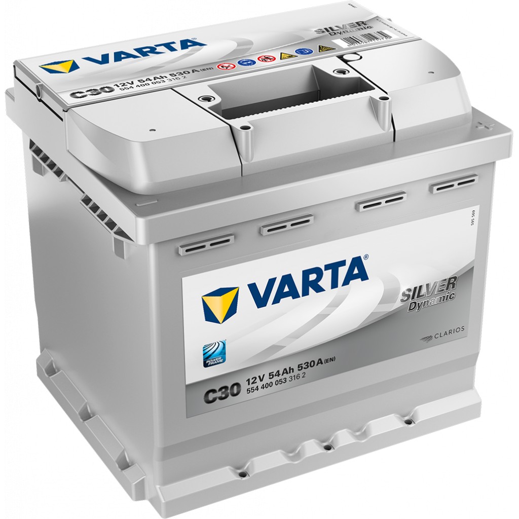 VARTA Silver Dynamic Batteri 12V 54AH 530CCA 207x175x190/190mm +høyre C30