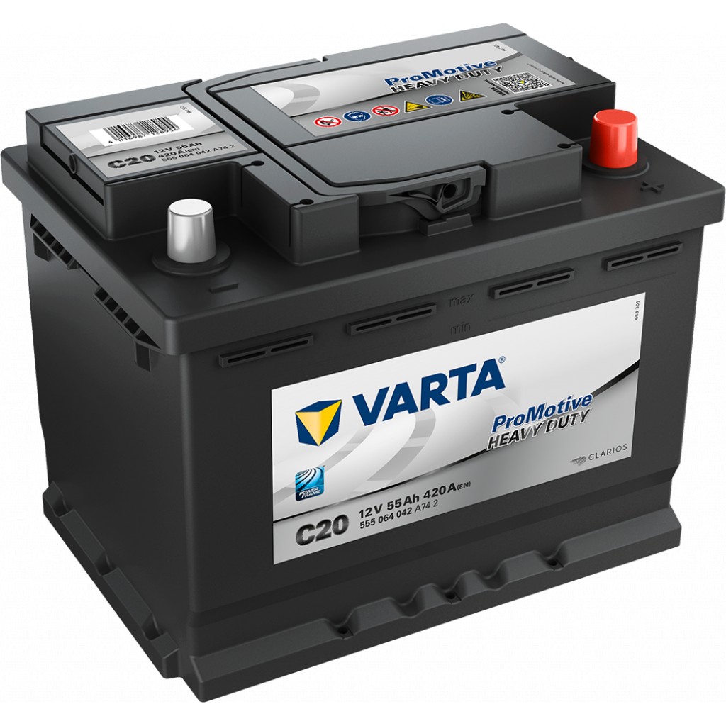 VARTA Promotive Black Batteri 12V 55AH 420CCA 242x175x190/190mm +høyre C20