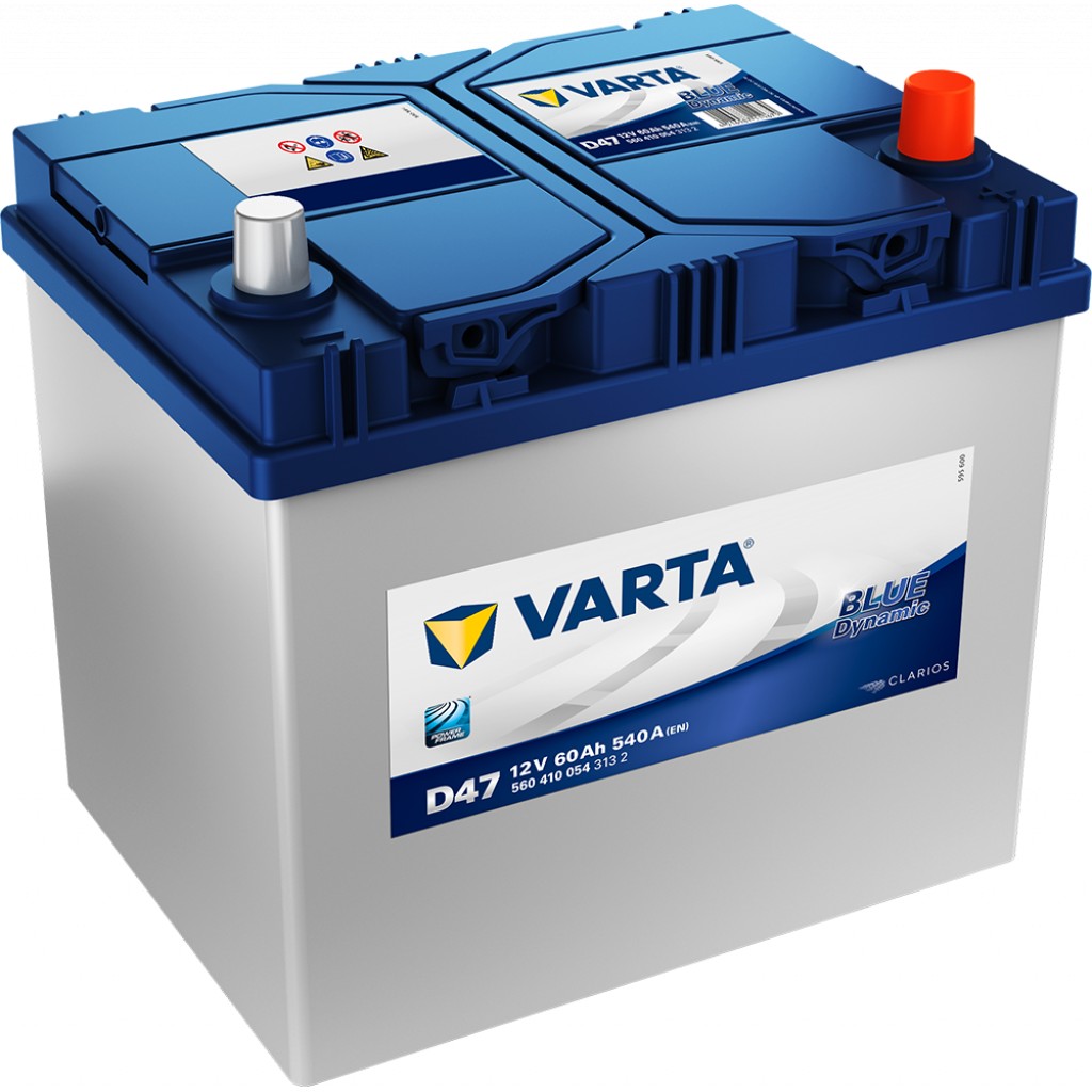 VARTA Blue Dynamic Batteri 12V 60AH 540CCA 232x173x200/225mm +høyre D47