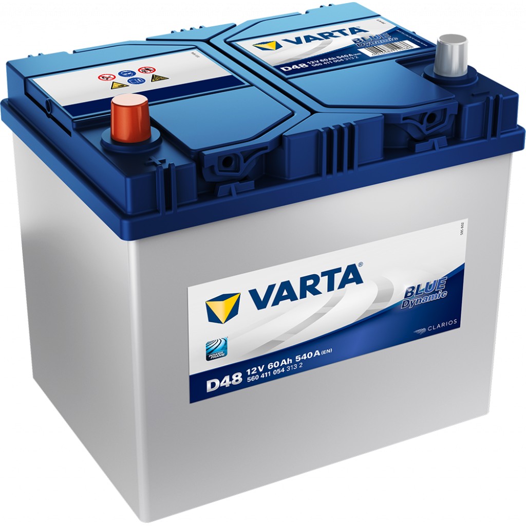 VARTA Blue Dynamic Batteri 12V 60AH 540CCA 232x173x200/225mm +venstre D48