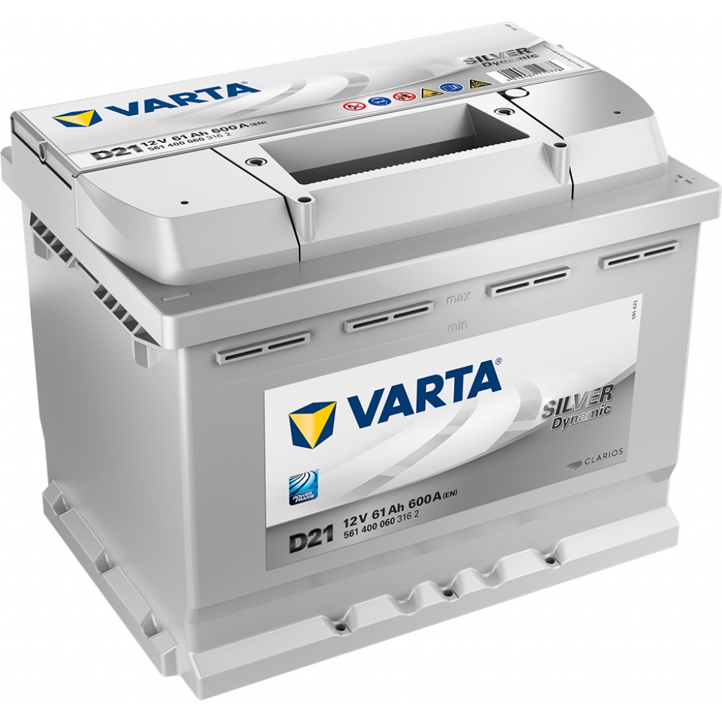 VARTA Silver Dynamic Batteri 12V 61AH 600CCA 242x175x175/175mm +høyre D21