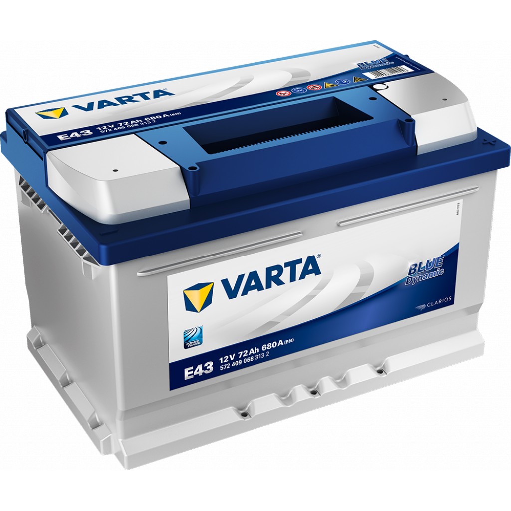 VARTA Blue Dynamic Batteri 12V 72AH 680CCA 278x175x175/175mm +høyre E43