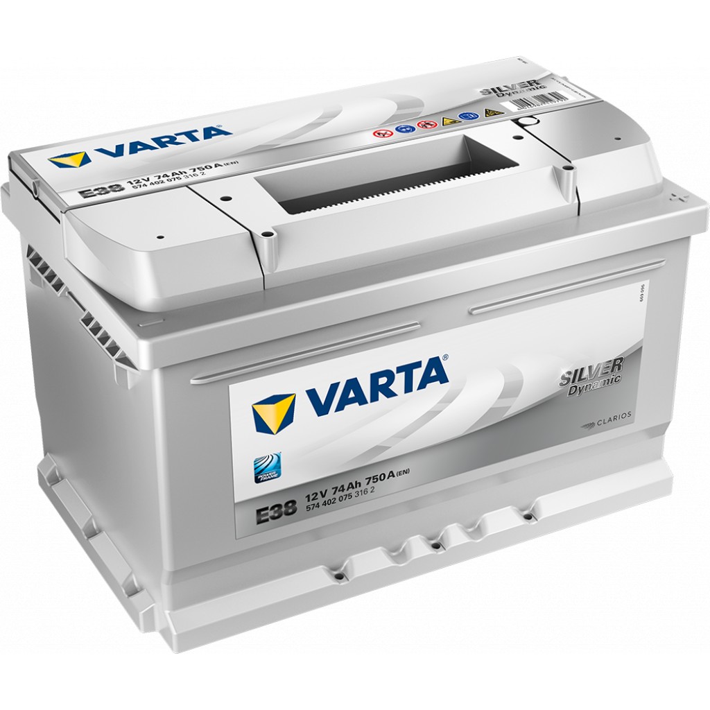 VARTA Silver Dynamic Batteri 12V 74AH 750CCA 278x175x175/175mm +høyre E38