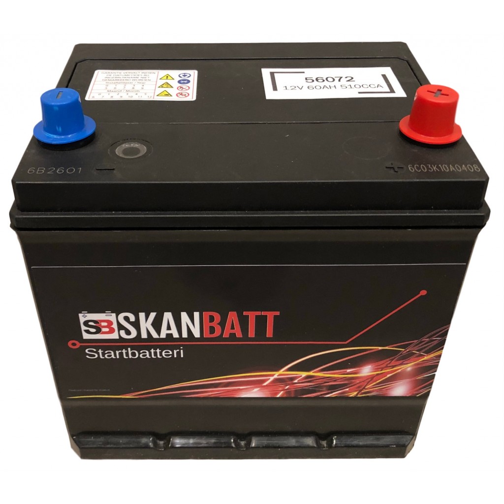 SKANBATT Startbatteri 12V 60AH 510EN 230x170x225 +H