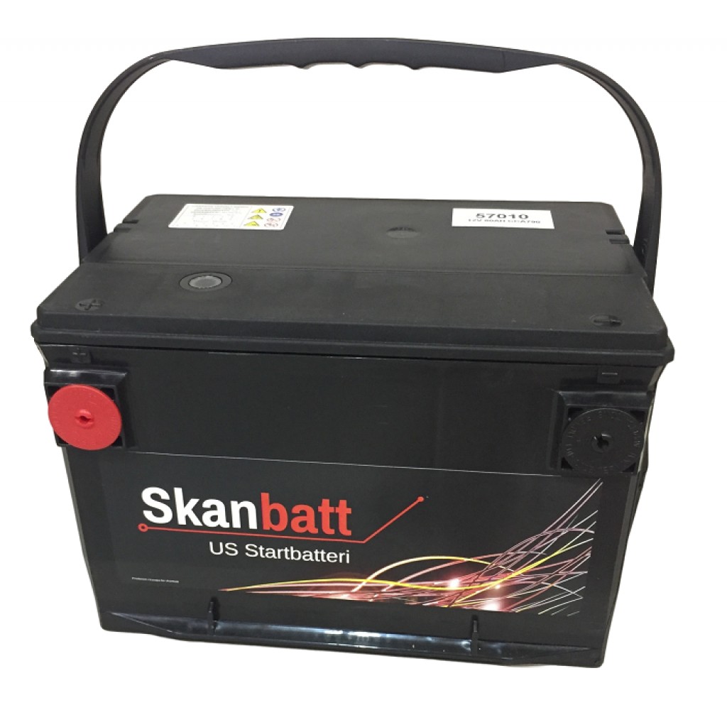 SKANBATT Startbatteri 12V 80AH 800CCA 260x179x180/180mm +venstre