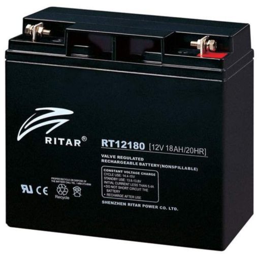 RITAR AGM Batteri 12V 18AH 181x77x167mm M5