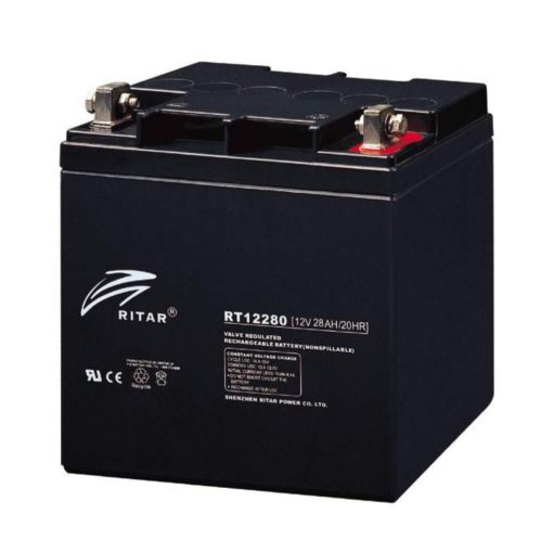 RITAR AGM Batteri 12V 28AH 165x128x174mm M5