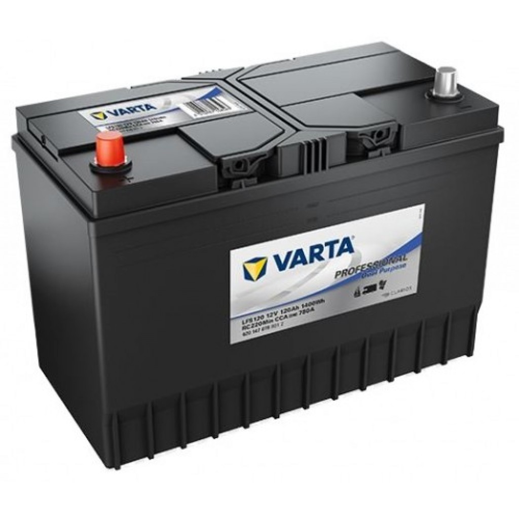 VARTA Fritidsbatteri 12V 120AH 780CCA (349x175x236mm) +venstre LFS120