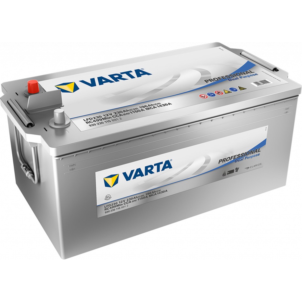 VARTA Professional Dual Batteri 12V 230AH 1000CCA (518x276x242mm) +venstre LFD230