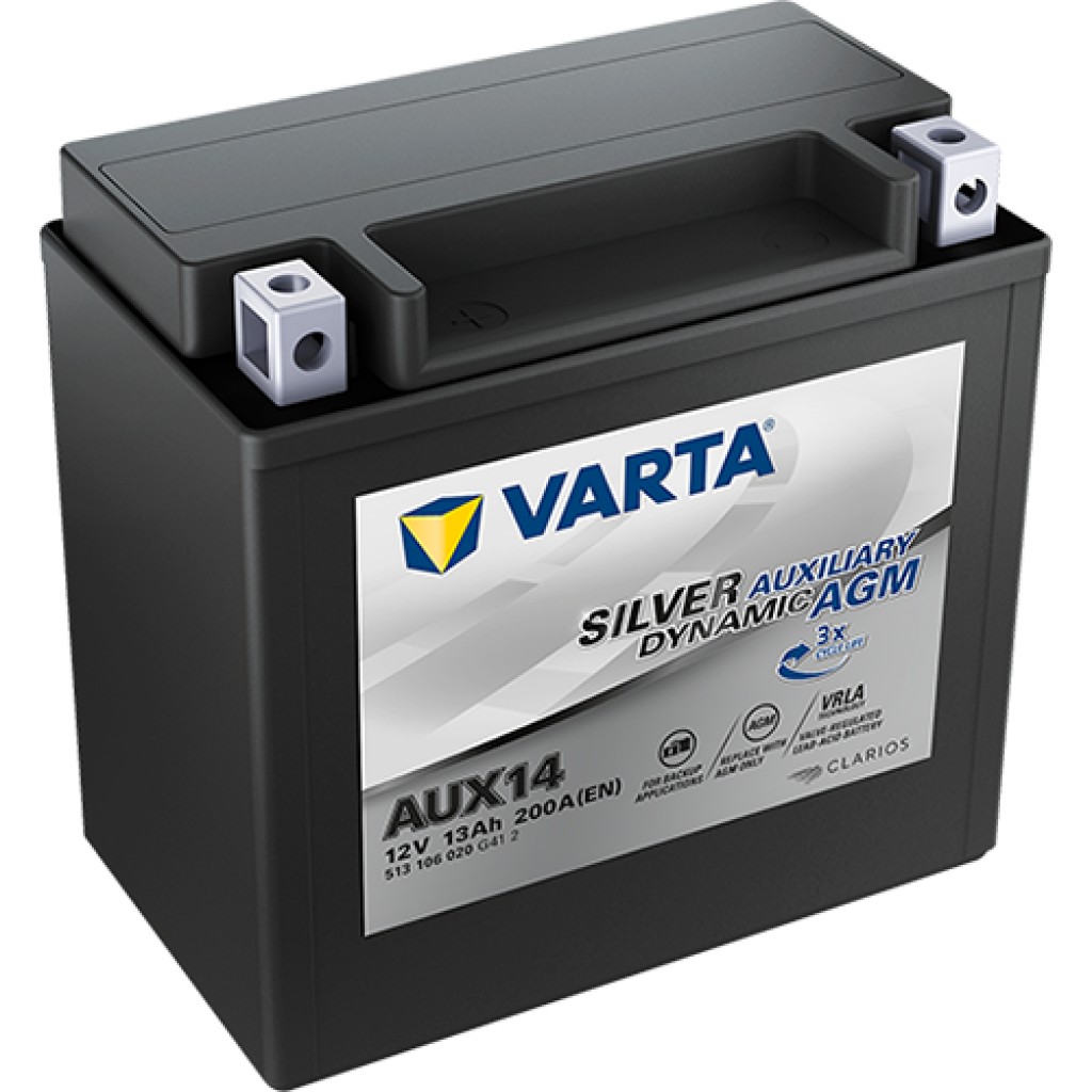 VARTA AGM AUX Batteri 12V 13AH 200CCA (150x87x146mm) +venstre AUX14