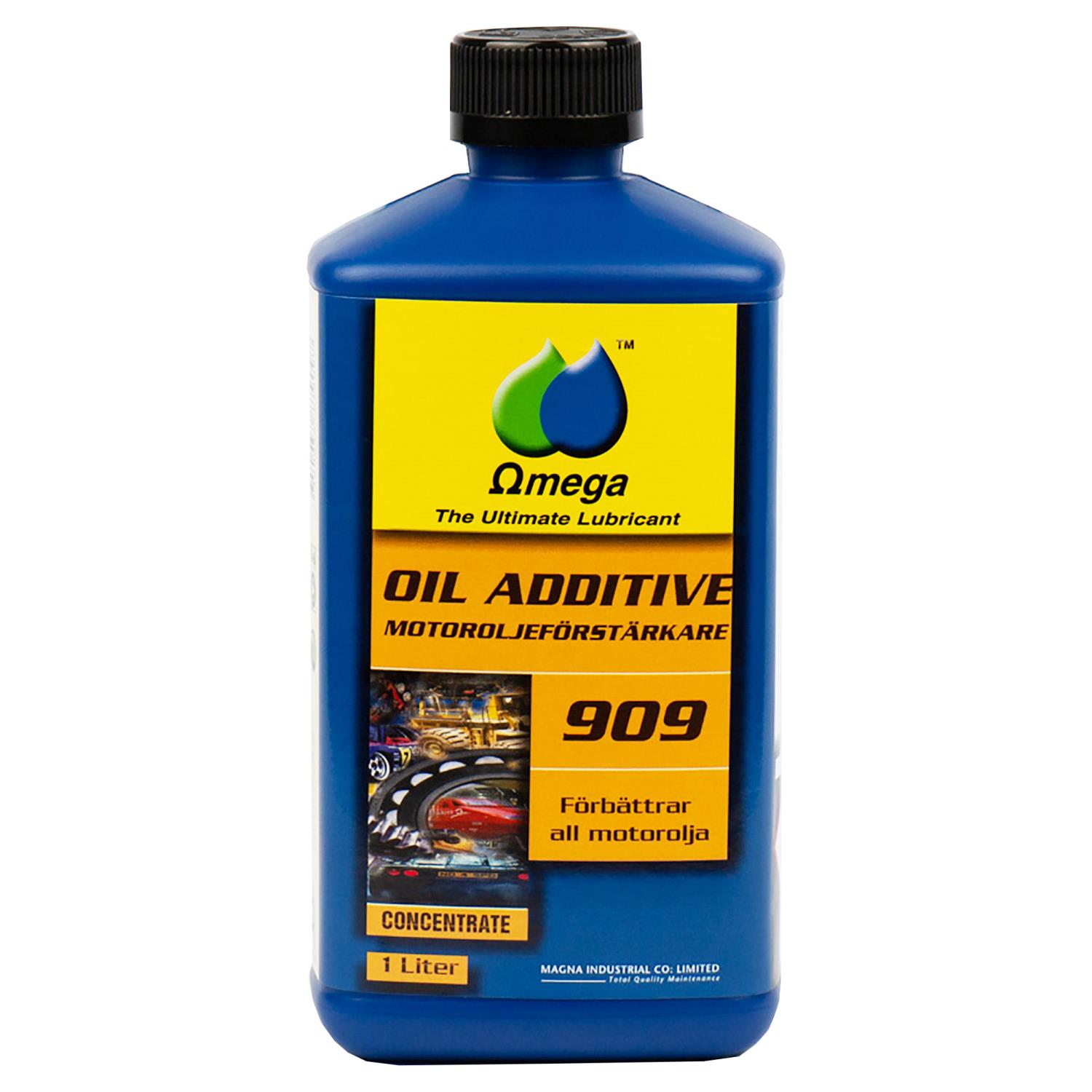 Omega 909 motoroljeforsterker - Oljetilsetning1 Liter