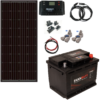 SKANBATT Solcellepakke HYTTE komplett - Mini - 12V - 80W - 60Ah fritidsbatteri