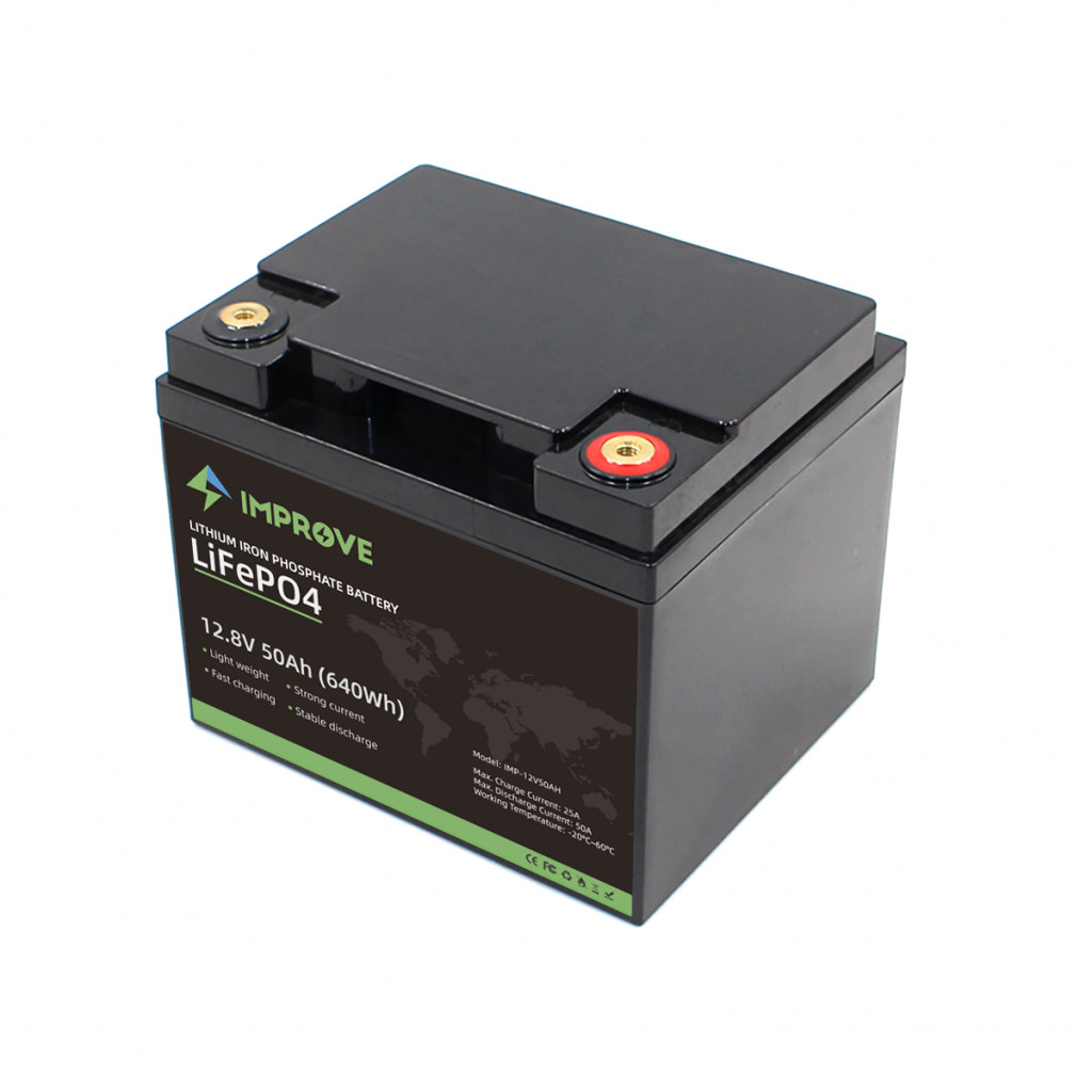 IMPROVE Lithium Batteri 12V 50Ah (LiFePO4) BMS 50A