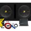 Kicker KickPack™ - KPC2x12 basspakke - Kasse, Amp og Kabelsett