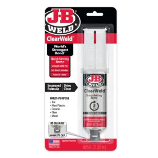 JB Weld Clear Weld Quick Setting Epoxy  (50112)