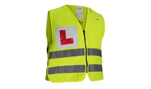 MC refleksvest Oxford til øvelseskjøring med "L" (learner) str. XL/2XL