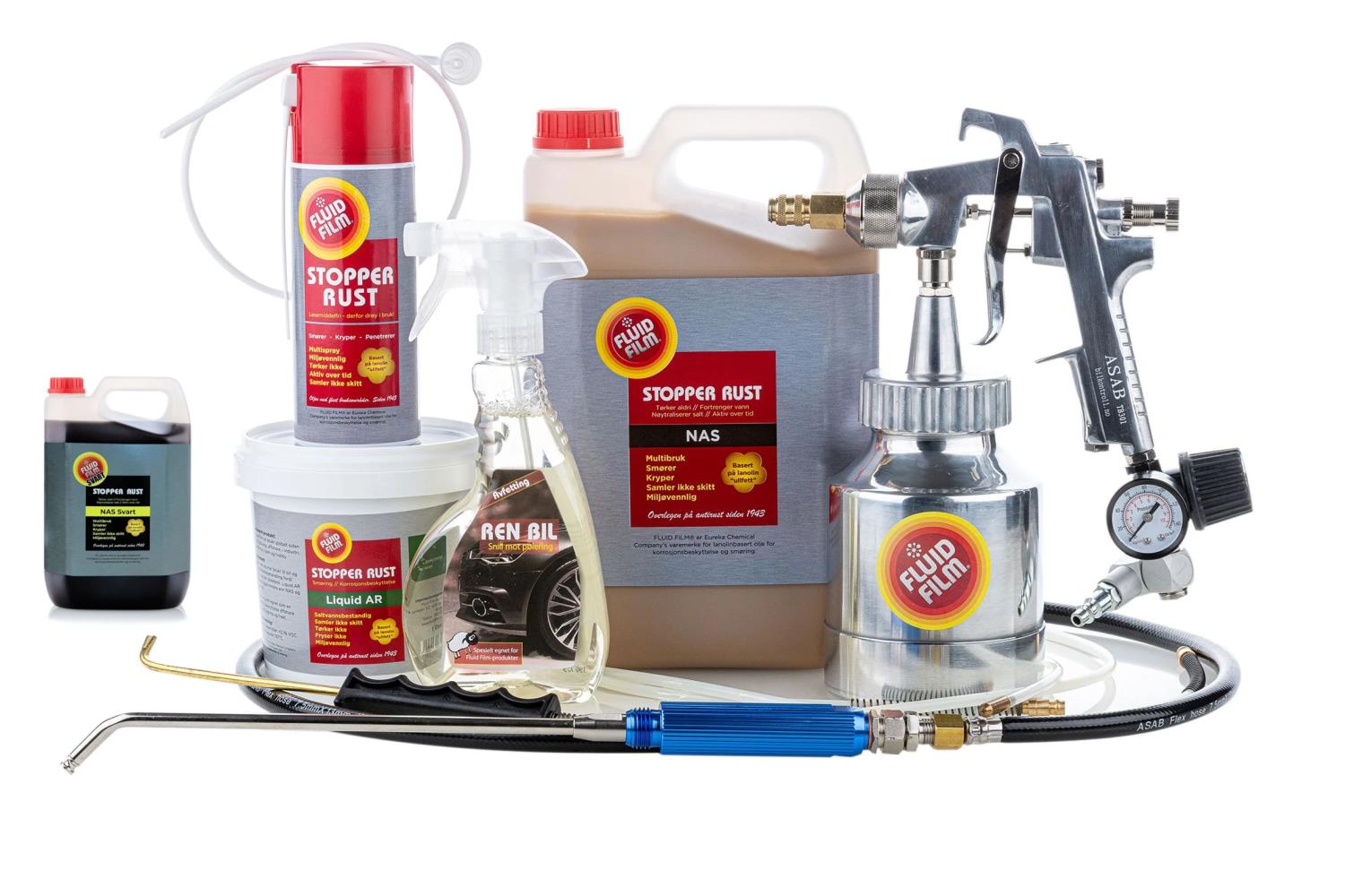 Fluid Film Antirust Starterkit Bundle | Starterkit + NAS Svart 5 Liter