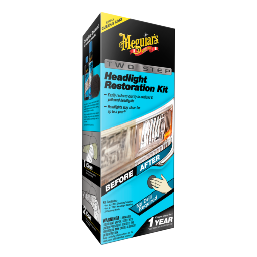 Meguiars Two Step Headlight Restoration Kit - 2 Step Restorering sett For Lykter