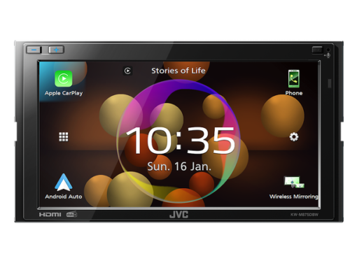 JVC KW-M875DBW - hovedenhet 2DIN 6,8" skjerm, DAB, CarPlay, Android Auto