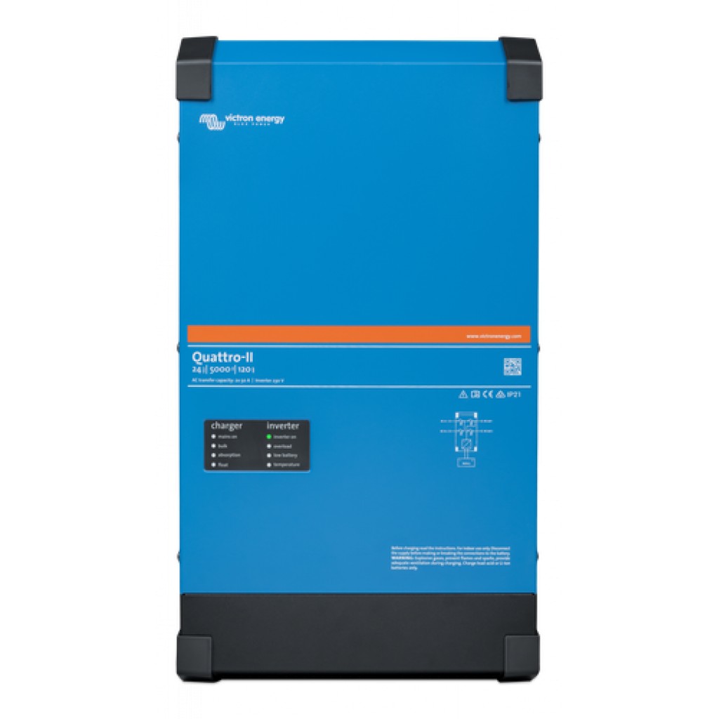 VICTRON Quattro-II 24/5000/120-50/50 Kombinert Batterilader og Inverter