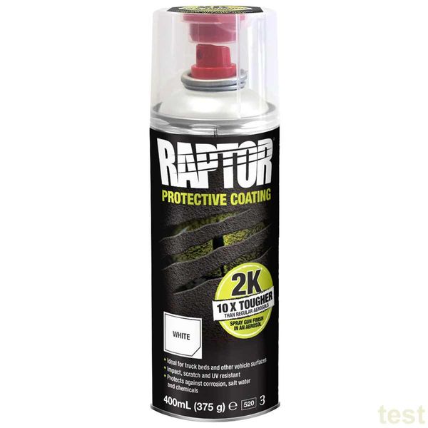 Raptor 2K Protective Coating Aerosol Hvit Bedliner - 400ml