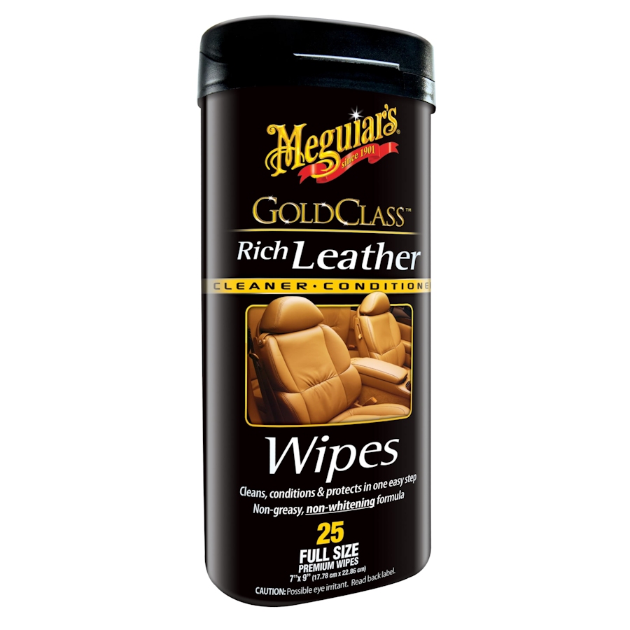 MEGUIARS RICH LEATHER CLEANER AND CONDITIONER WIPES - 25 Stk