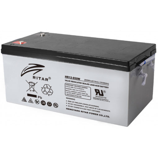 RITAR High Rate AGM Batteri 12V 260AH (521x268x225) M8