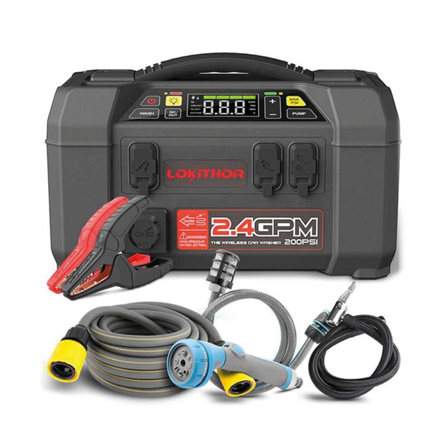 LOKITHOR 5-i1 Booster/Vann & Luftpumpe 2500A 12V