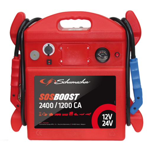 Schumacher SOS Booster 12/24V 2400/1200A - Startbooster