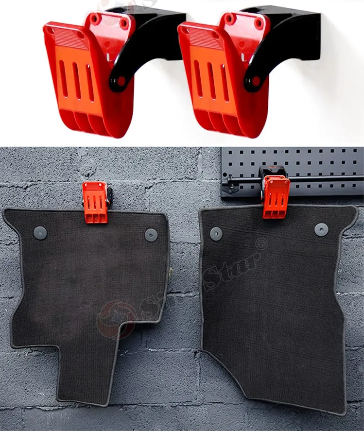 Matteklype - Bilmatte henger 4-pk – Veggfester for Vask og Tørk