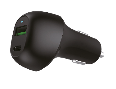 Sigarettenneruttak 12V / 24V - 1 stk USB-C og 1 stk USB-A (Quick Charge)