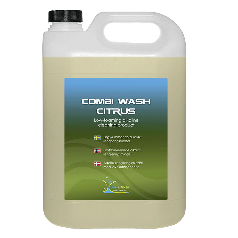 Blue & Green Combi Wash Citrus 5 Liter Low-Foaming Alkaline Cleaning Product
