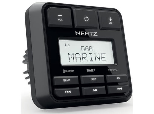 Hertz HMR15D Marine DAB+ radio Med Bluethoot 100% vanntett front IP66, 4 x 50W