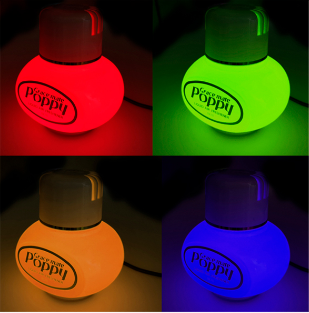 POPPY LED LYSPLATE LUFTRENSER MULTICOLOR USB
