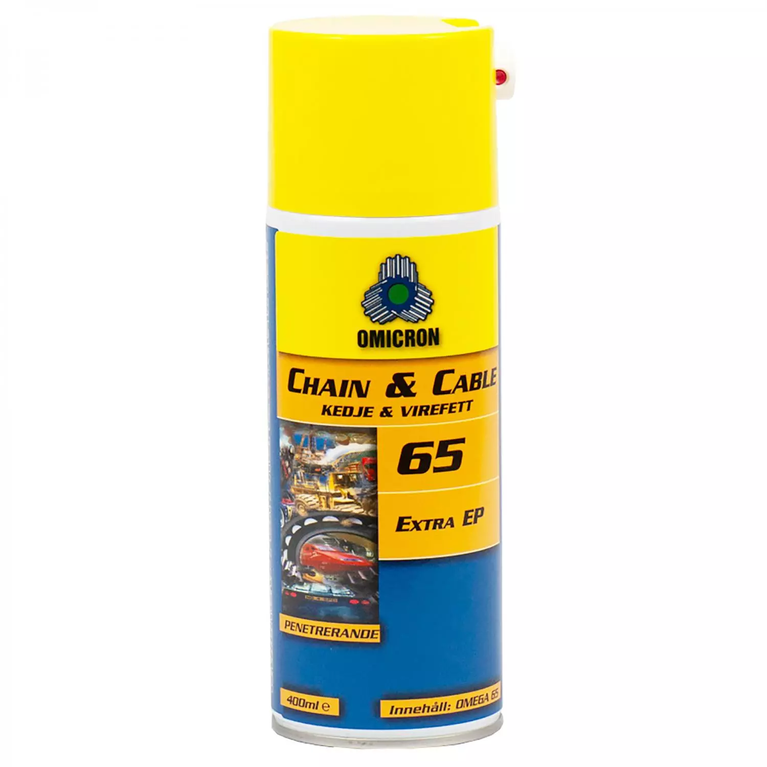 Omicron 65 Kedje‑ og Wirefett 400 ml Spray